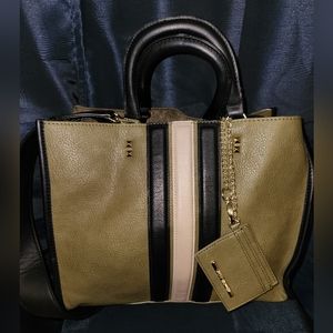 Steve Madden Green Shoulder Tote Bag